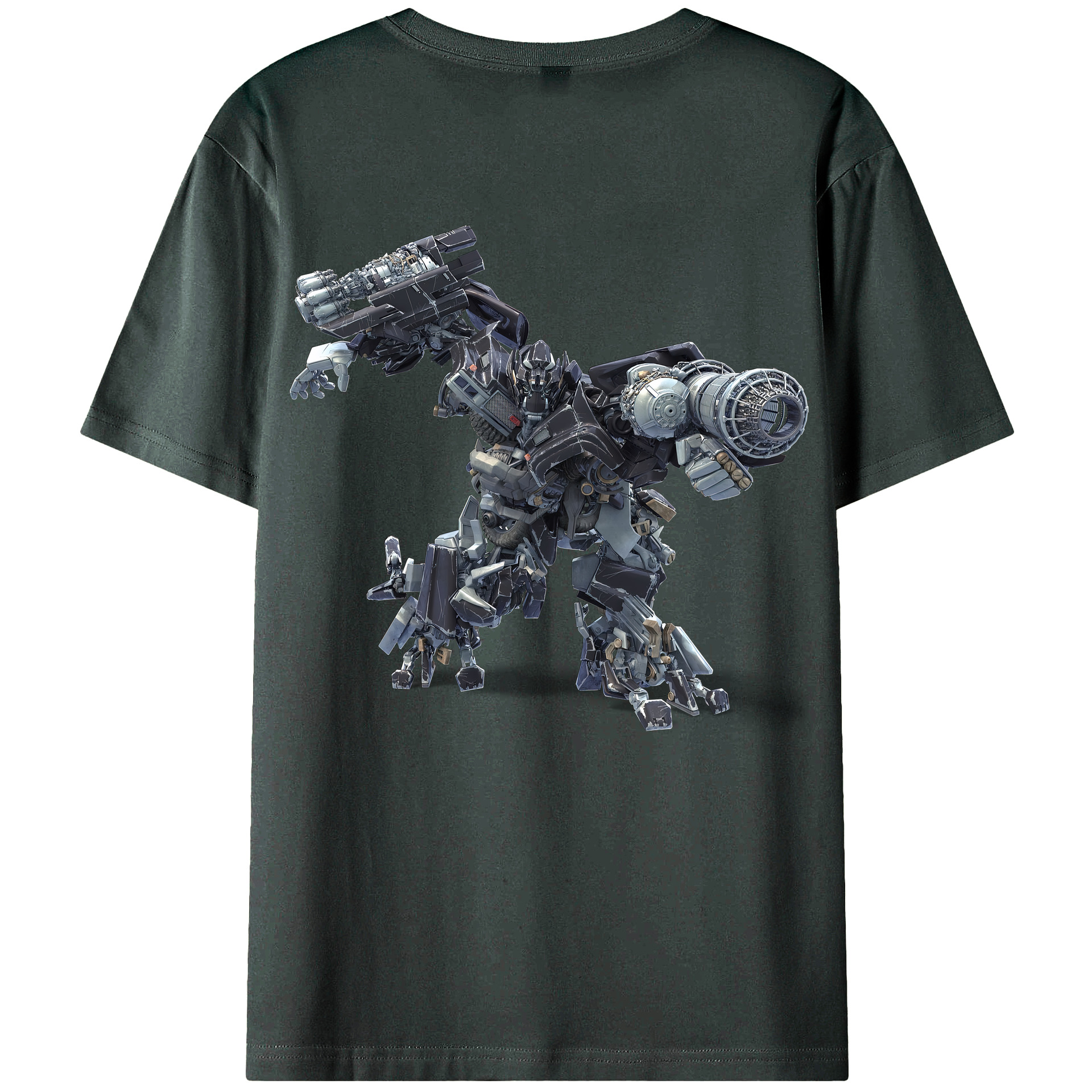 （画像用） Transformers トランスフォーマー 綿100％ メンズ半袖Tシャツ（バックプリント） 通気性